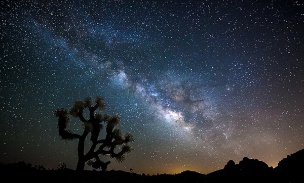 まるで宇宙の中。深夜登山だからこそ味わえる至福の時間