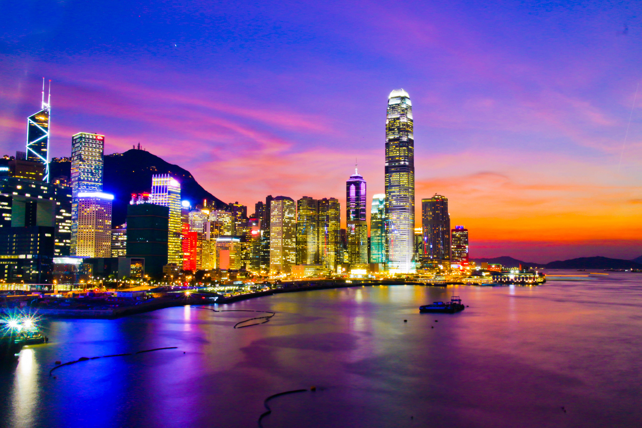 世界の絶景サンセットー香港・灣仔